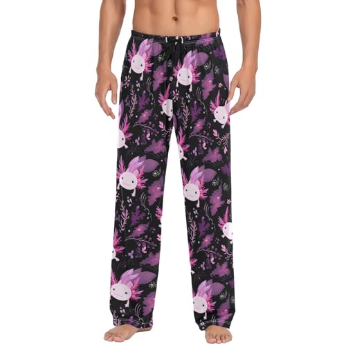 Mens Pajama Pants Men's Lounge Pants with Pockets Straight-Fit Men Pajama Bottoms Mens Sleep Pant S-2XL