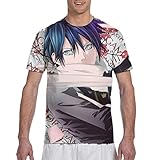 Velda Koop Soft Noragami Yato Anime Men's T Shirt,Men's Short Sleeve T-Shirt,Crew Neck T-Shirts for Men,Men's Tee
