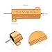 PATIKIL 50W 40 Ohm Aluminum Shell Resistor, 3Pcs Aluminum Housing Resistor, 5% Tolerance Wirewound Resistors Screw Tap Chassis Mounted, Golden