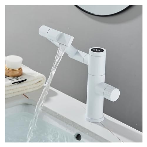 Robinet de bassin noir moderne numérique pour salle de bain élégante