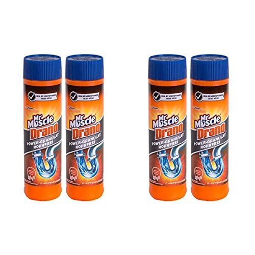 Mr Muscle Drano Power-Granulat Rohrfrei 10 Anwendungen (4er Pack) Cover