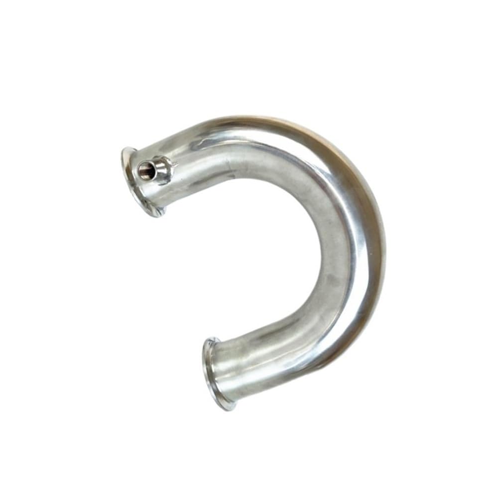 Yjqhody White 304 Fitting Tri Clamp Sanitary Fitting Spliter 2 Inch (51Mm) Od64mm, Ss304 Stainless U Type Elbow, Plumbing Connection Pipe(White)