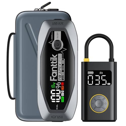 Fanttik T8 APEX Jump Starter Deluxe Package and Fanttik X9 Pro Portable Tire Inflator