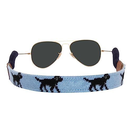 Image of Leather Hand-Stitched Needlepoint Sunglass Strap Retainer