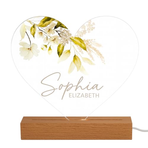 Lámpara nocturna personalizada Yippee Daisy para bebé