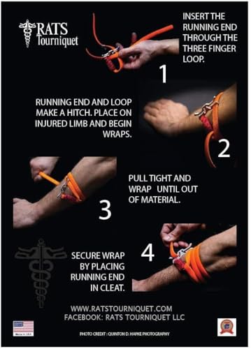 rats medical rapid application tourniquet system quick-apply emergency hemorrhage control medical tool black