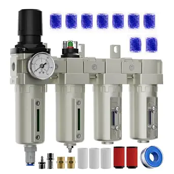 1/2" NPT 4-Stage Air Dryer for Compressor with Regulator and Water Separator