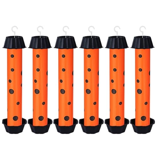 NONDK 6 Trampas para Frutas para Interiores y Exteriores, Atrapamoscas Adhesivo, Papel para Moscas, Rollo de Cebo para Mosquitos.