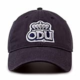 The Game NCAA Adult Relaxed Fit Logo Hat - Embroidered Logo - 100% Cotton - Elevate Your Style and Show Your Team Spirit (Old Dominion Monarchs - Navy, Adjustable)