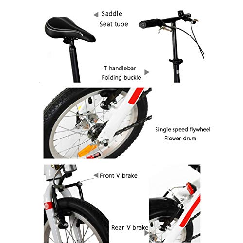 Vouwfiets, City Compacte vouwfiets voor Urban Commuter, enkele snelheid, Lichtgewicht aluminium frame, City Compacte… - Afbeelding 6