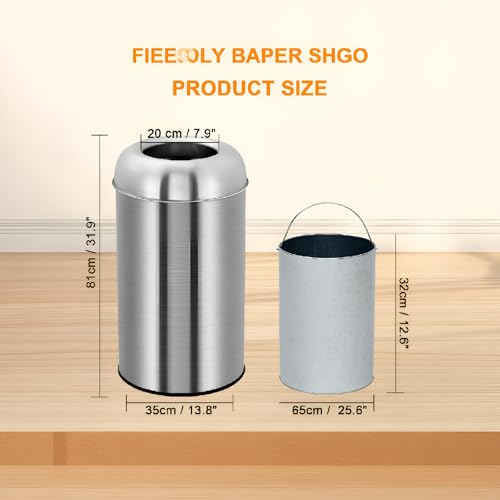 Caneca de basura de acero inoxidable 70L con cubeta interior miniatura 4
