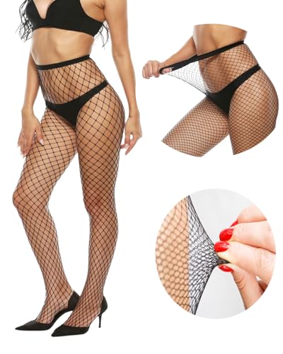 3 PCS Women Sexy Tights, Fishnet Stockings Tights, Thigh-High Black Socks,High Waist Stockings2