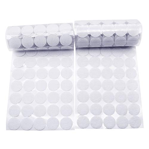 Pièces de monnaie autocollantes de 20 mm lot de 500 paires pastilles scratch