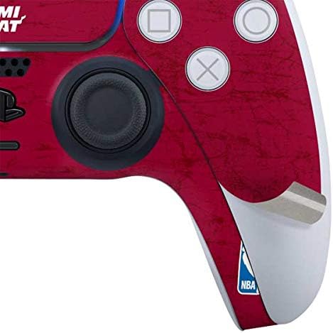 Skinit Decal Gaming Skin Compatible with PS5 Controller - Officially Licensed NBA Miami Heat Red Primary Logo Design