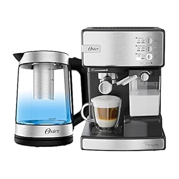 Kit Inox Cafeteira Espresso Nova Primalatte e Chaleira Oster Tea - 220V