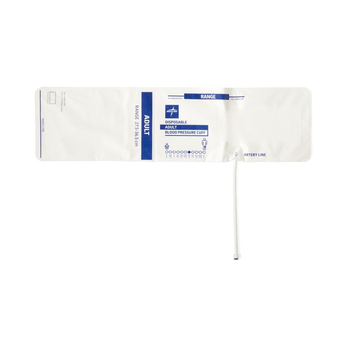 Disposable Soft Cloth 1-Tube Blood Pressure Cuff with Male Marquette Connector, Adult,5,Bag,MDS9913MQML