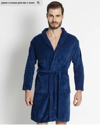 Roupão Microfibra Corttex Inverno Frio Unissex Cores Original Masculino Feminino (ROSÊ)