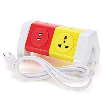 Generic 250V Rotating Socket Intelligent Patch Panel USB Plug Board Power Strip Plug: EU Plug