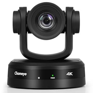 Chameye C410 4K PTZ Conference Room Camera, 10X Optical Zoom, AI-Auto Tracking PTZ Camera 4K, HDMI USB3.0 LAN Output for Video Conferencing Meeting, Compatible with Zoom Teams Webex