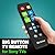 EZclicker Sony TV Remote | Big Button Universal TV Remote Control for All Sony ONLY (Black) Simplified and Easy to Use (2xAAA Batteries not Included)