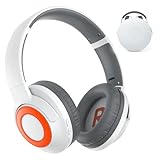 TONOSHARK Kids Headphones Wireless Lightweight, Active Noise Cancelling Headphones for Kids, 60h Playtime, Foldable Bluetooth Over-Ear Headset for Home/School/Travel - Includes Portable Case (White)