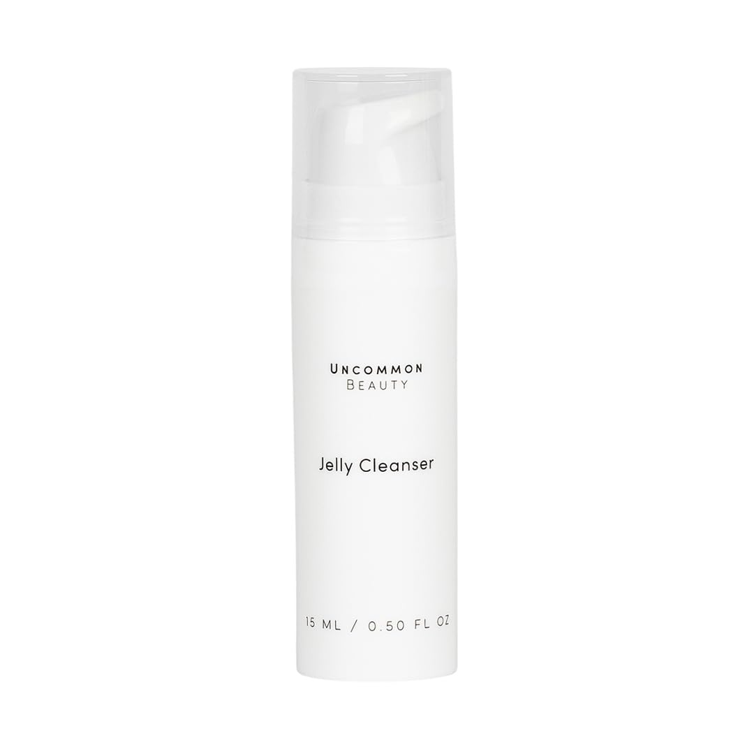 Uncommon Beauty Jelly Cleanser - Daily Gentle Face Wash Enriched with Aloe Vera Gel - All Skin Types, Vegan, Cruelty Free, Fragrance Free, .50 FL OZ