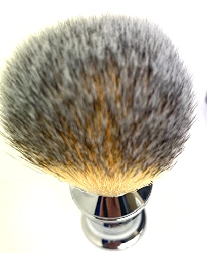 G.B.S Men's Wet Shaving Gift Set, Stainless Handle Shaving Brush, Stainless Shave Soap Bowl and Natural Shaving Soap, 3 Pieces Grooming Kit for Men