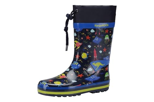 KangaROOS K summerrain, Botas Unisex niños, Dk Navy Fishy, 29 EU