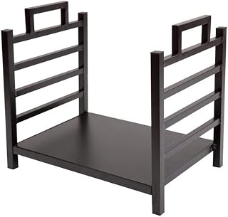 JECT Firewood Storage Rack Iron Black Home Wood Firewood Storage Storage Shelf Firewood Display Showcase