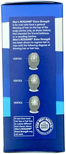 علاج إعادة نمو الشعر للرجال من روجين، قوة إضافية، عبوة فائقة – غير معطرة (قوة إضافية) تكفي 3 أشهر