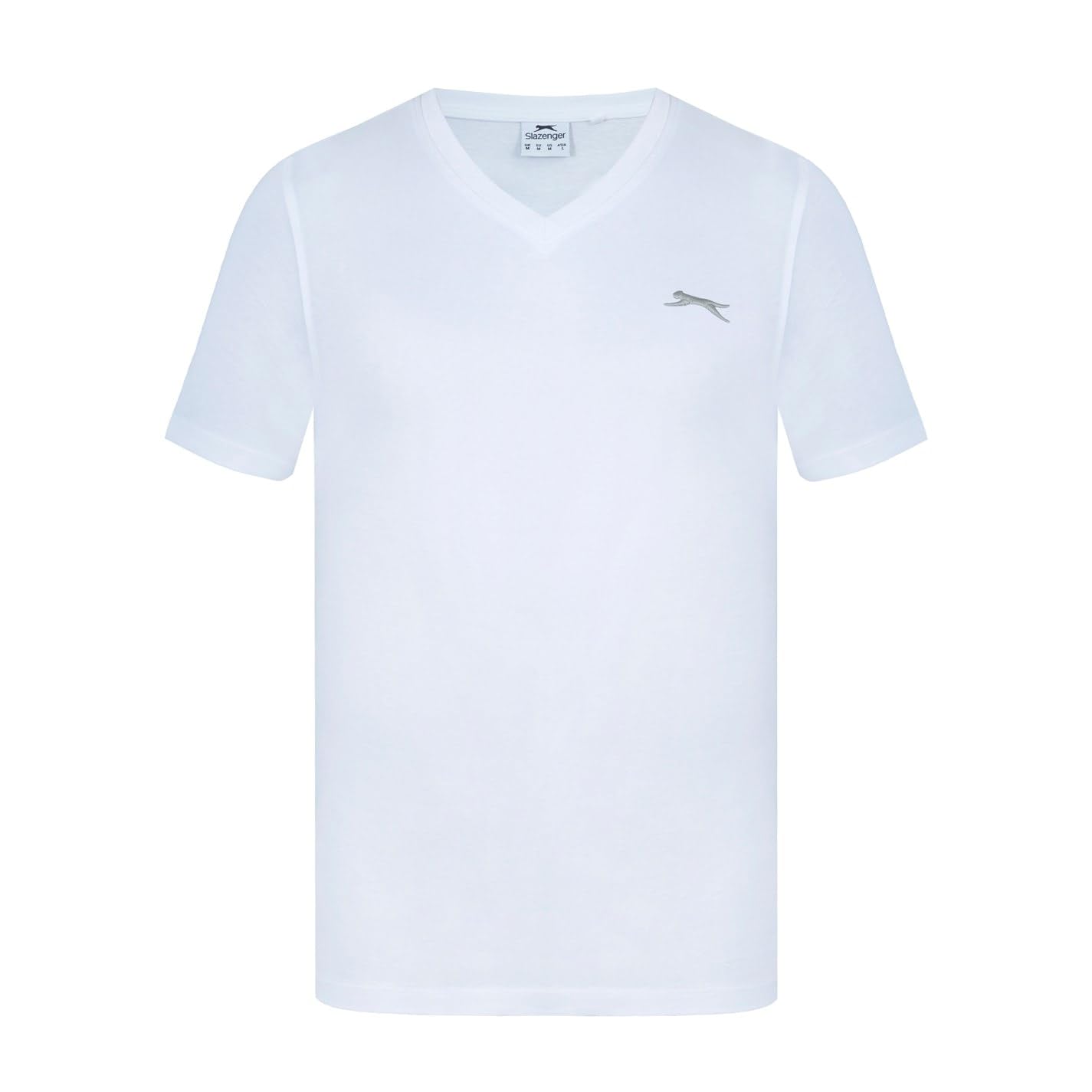Slazenger Men's White V Neck T-Shirt Xxl