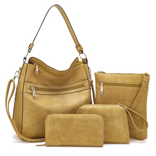 Image of Purses For Women Handbags And Wallet Set Large Hobo Crossbody Bag Ladies Purse Totes 4 PCS | And Wallet Set