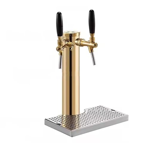 La Mejor Selección de Tiradores de cerveza al mejor precio. 49 YJSG ispensador de Grifo de Torre de Cerveza de Acero Inoxidable, Kit de Torre Kegerator para Elaboración de Cerveza Casera, para Bodas, Fiestas, Bares y más(Dorado),2 taps +...