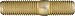 10 M10-1.25 X 48mm Studs Zinc & Yellow