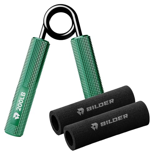 BILDER - Hand Grip Pinza per le Mani in Metallo, Ideale per Allenamento Avambraccio, Mano e Polso, Potenzia la Muscolatura e Favorisce il Recupero Funzionale, Attrezzi Palestra - Resistenza 200LB/91kg