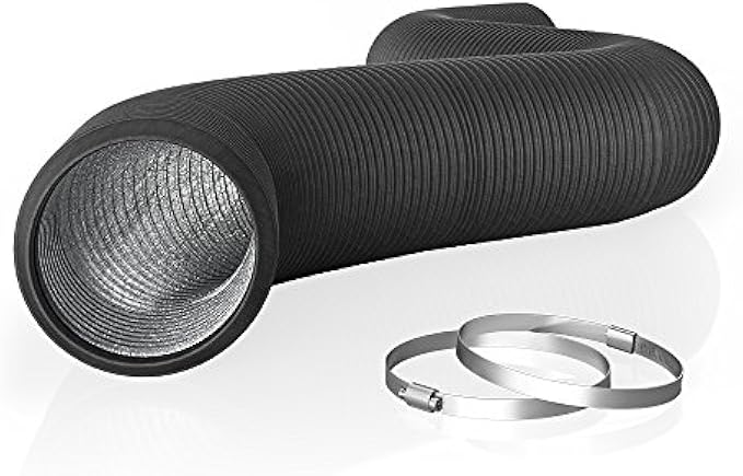 AC Infinity Flexible 6" Aluminum Duct, Heavy Duty Four-Ply Protection, 25' Long for Heating Cooling Vent and Exhaust Ducts