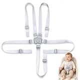 KEPYATI Cinture Universali Per Seggiolone Cinghie Per Seggiolone A 5 Punti, Regolabile Cintura Di Sicurezza Per Bambini Per Seggiolino Cinghie Passeggini,Con Tampone (Grigio)