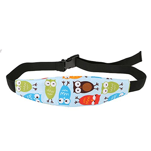 Baby Kids Car Seat Neck Relief Head Support Band with Adjustable Belt Random Color