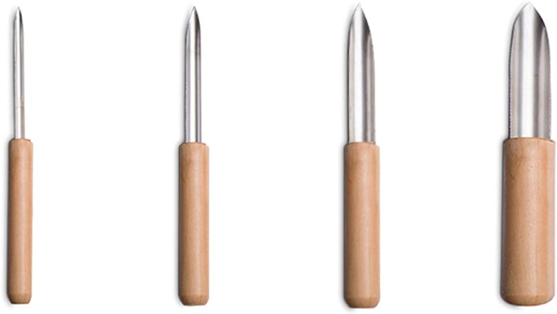 4 Pcs Pottery Clay Ceramic Tools Semi Round Hole Cutters for Handmade Clay Sculpture Ultra Light Clay