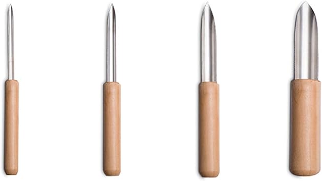 4 Pcs Pottery Clay Ceramic Tools Semi Round Hole Cutters for Handmade Clay Sculpture Ultra Light Clay