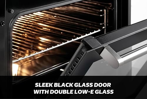 General Gold 60cm Electric Built in Oven With Fan and Grill, Stainless Steel Panel with Double Glass Door, 10 Cooking Function, LED Display, Heavy Duty Wall Oven Kitchen, Baking, Cakes (Digital Timer)