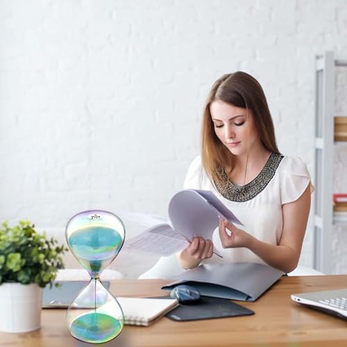 SuLiao Hourglass Sand Timer 60 Minutes,Turquoise Sand Clock 60 Min,Sand Watch 1 Hour,Large Hour Glass Sandglass,reloj de Arena 60 minuto for Home,Desk,Office Decor