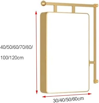 Double-sided Light Box Bulletin Sign Holder, LED Light Box Store Sign, Double Sided Outdoor Backlit Menu Board, Wall Mounted Metal Frame Billboard For Store Outside Decoration(Black-A,60x40cm)