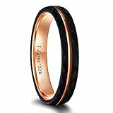 Frank S.Burton 4mm Black Tungsten Ringsfor Men Women I Love You Engraved Wedding Band Facted Ring Brushed Finish Comfort Fit Size 9