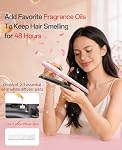 Fer plat Lisser les cheveux Airflow Curling Fer, Lisser des cheveux et Curler 2 en 1, 1 Inch Ionic Curling Wand avec refroidissement Air et le parfum d'huile essentielle 3 Température 350-450°F Double tension