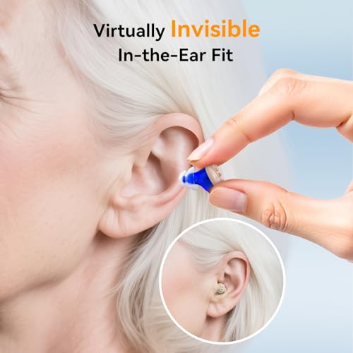 OTC Hearing Aids for Seniors - Rechargeable Invisible Hearing Aids with AI Noise Cancellation, 100+ Hours Battery Life, Comfort Fit Ear Canal Design - Image 8