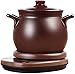 SMSOM Chinesische Zisha-Kasserolle Stockpot, handgefertigte Keramik-lila Ton-Stockpot-Kochgeschirr, resistenter Keramik-lila Kasserolle Eintopf-Topf mit Basis (Size : G)