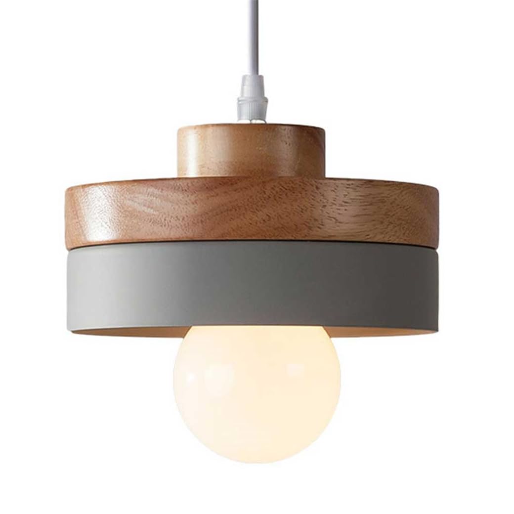 Lampa Wisząca Lampa Wisząca Nordyckie Wnętrza Lampa Wisząca Macaron Kolor Drewniany Oprawa Lampa Wisząca z E27 Gniazdo Schoolhouse Nowoczesna Lampa Wisząca