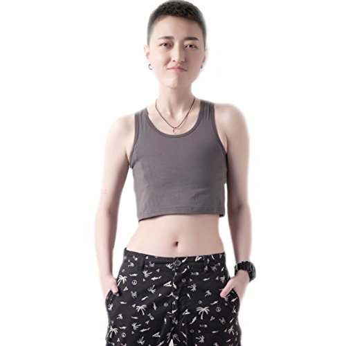 Chest binder en coton modal BaronHong : débardeur court respirant pour tomboy et trans