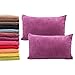 Meishida Juego de 2 Fundas de Cojín 40 x 60 cm Tejido de Chenilla Suave, Fundas Almohada con Cremallera Oculta Decorativa para Sofá y Cama (Púrpura, 40 x 60 cm)